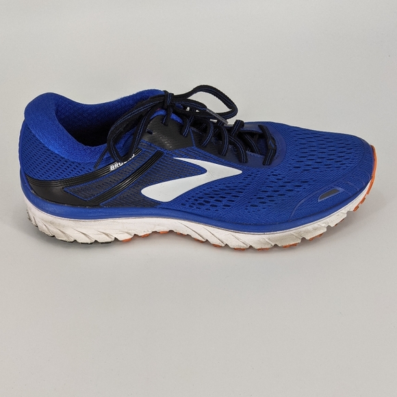 Brooks Adrenaline GTS 18 Blue Orange Running Shoes - Picture 2 of 9